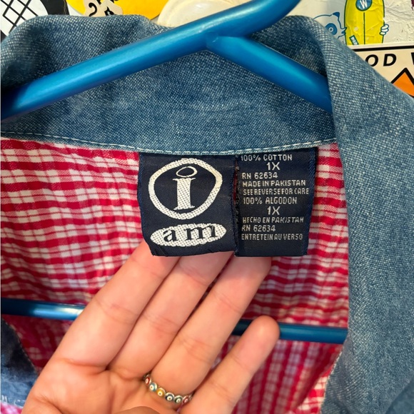 Vintage Gingham Button Up Shirt - Picture 2 of 6